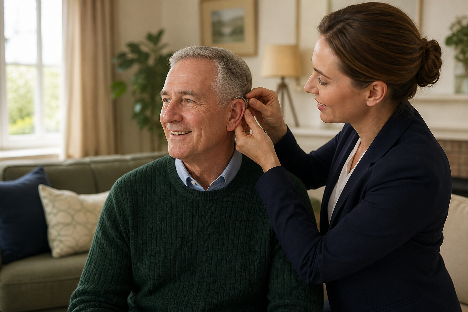 Private hearing aid fitted during a Hazelwood home visit