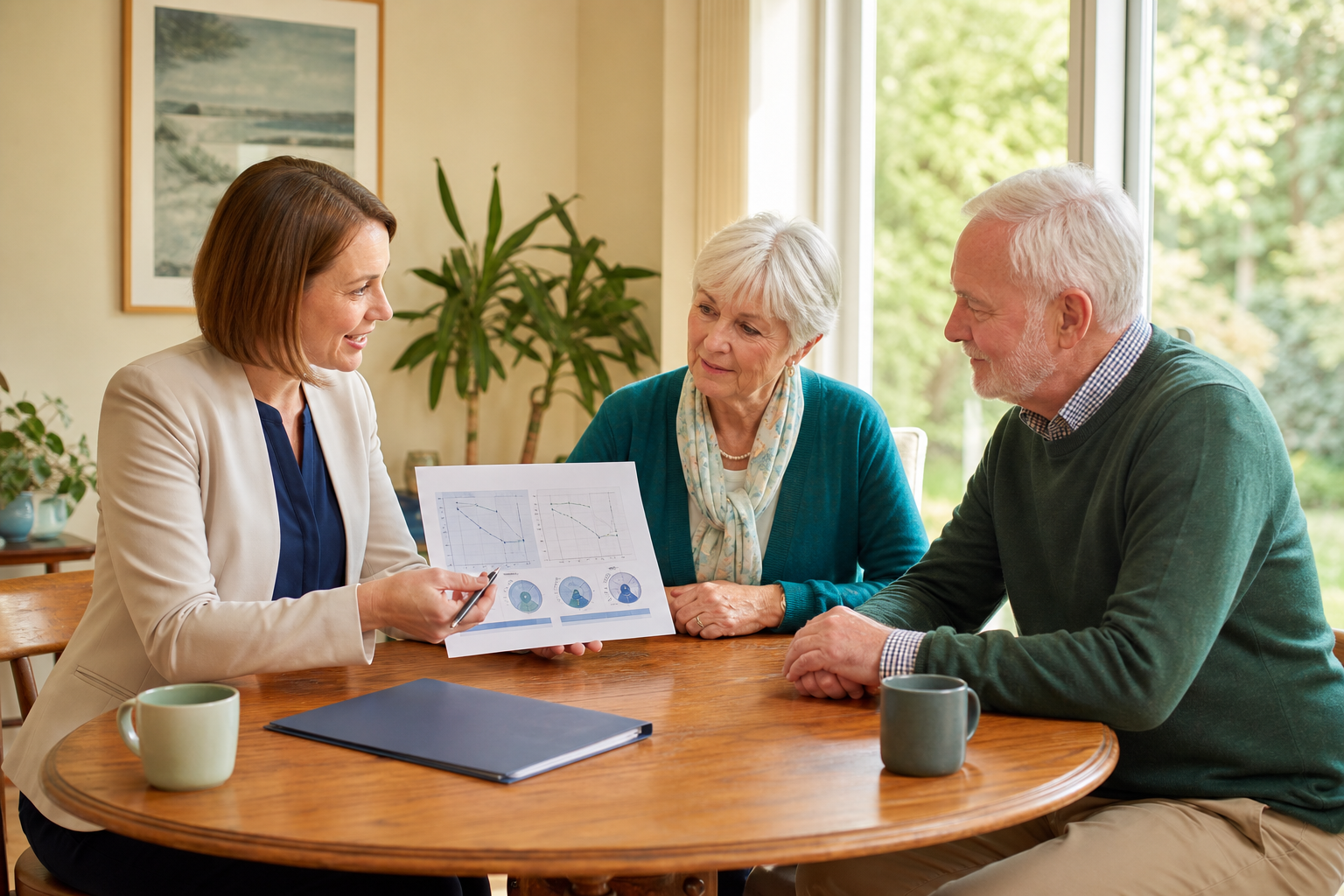 Hearing assessment results explained during a home visit