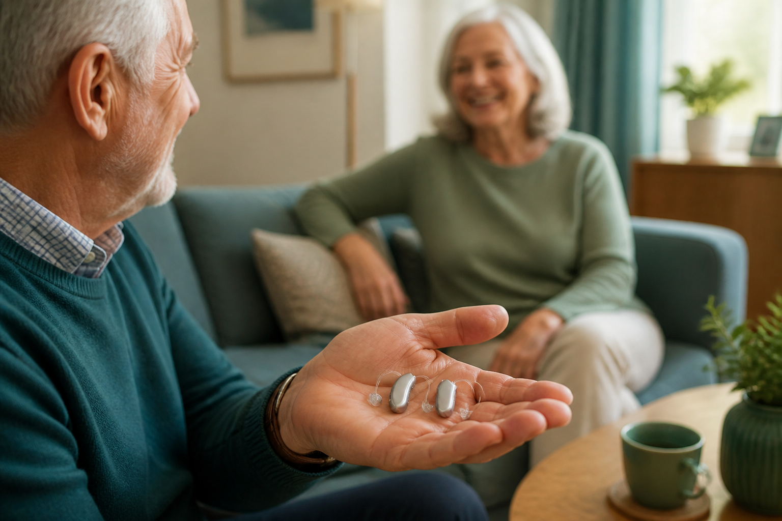 Discreet hearing aids selected for a private home fitting